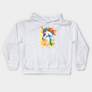 Rainbow Unicorn Splash Kids Hoodie